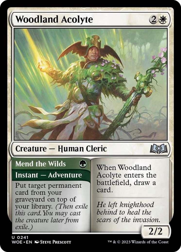 Woodland Acolyte // Mend the Wilds [Wilds of Eldraine] | Gamer Loot