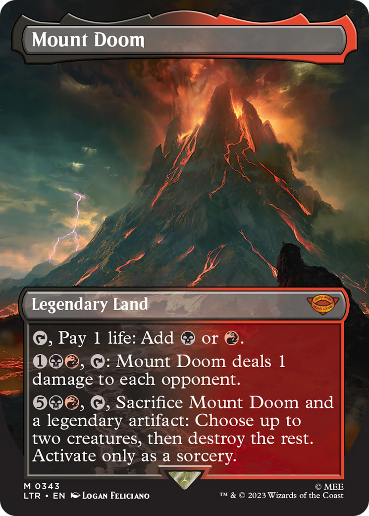 Mount Doom (Borderless Alternate Art) [The Lord of the Rings: Tales of Middle-Earth] | Gamer Loot