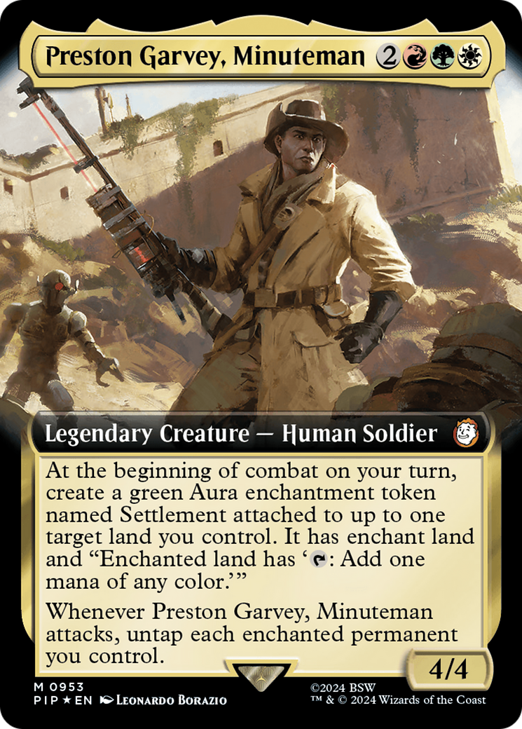 Preston Garvey, Minuteman (Extended Art) (Surge Foil) [Fallout] | Gamer Loot