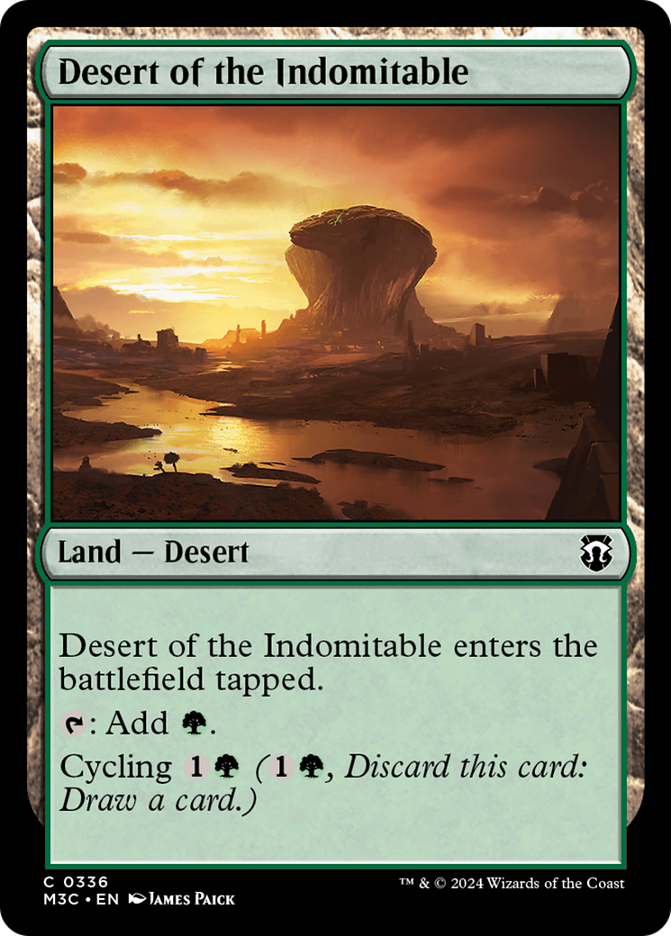 Desert of the Indomitable (Ripple Foil) [Modern Horizons 3 Commander] | Gamer Loot