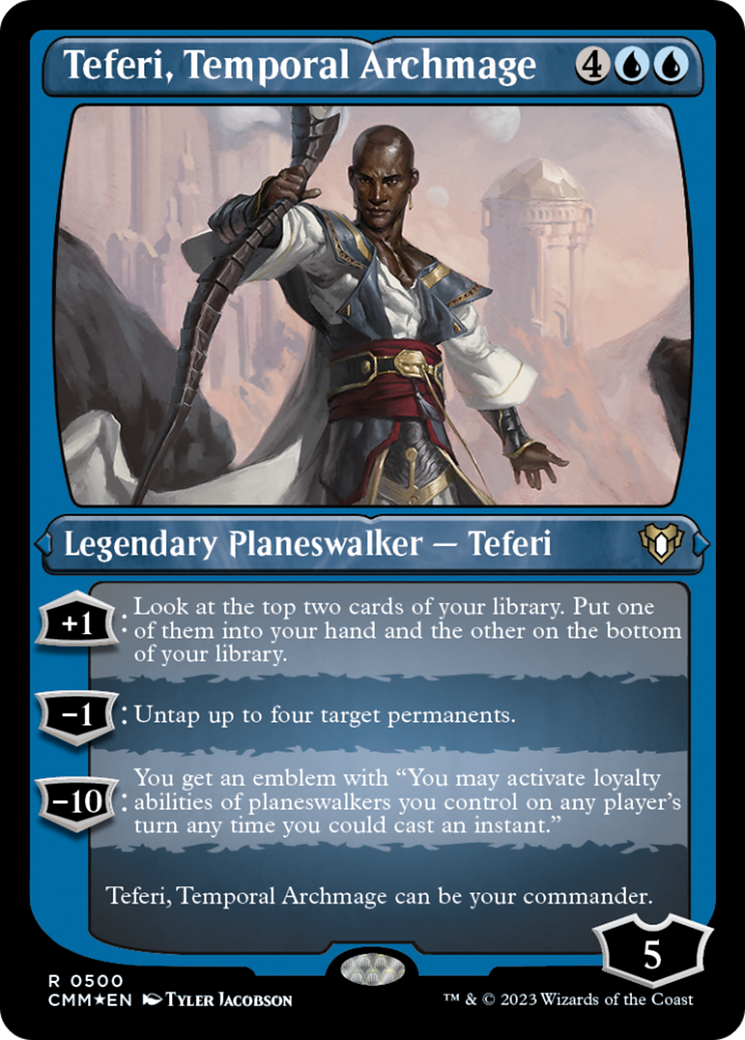 Teferi, Temporal Archmage (Foil Etched) [Commander Masters] | Gamer Loot