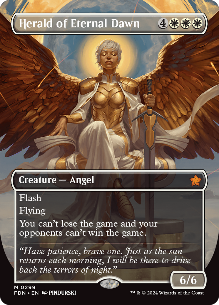 Herald of Eternal Dawn (Borderless) [Foundations] | Gamer Loot