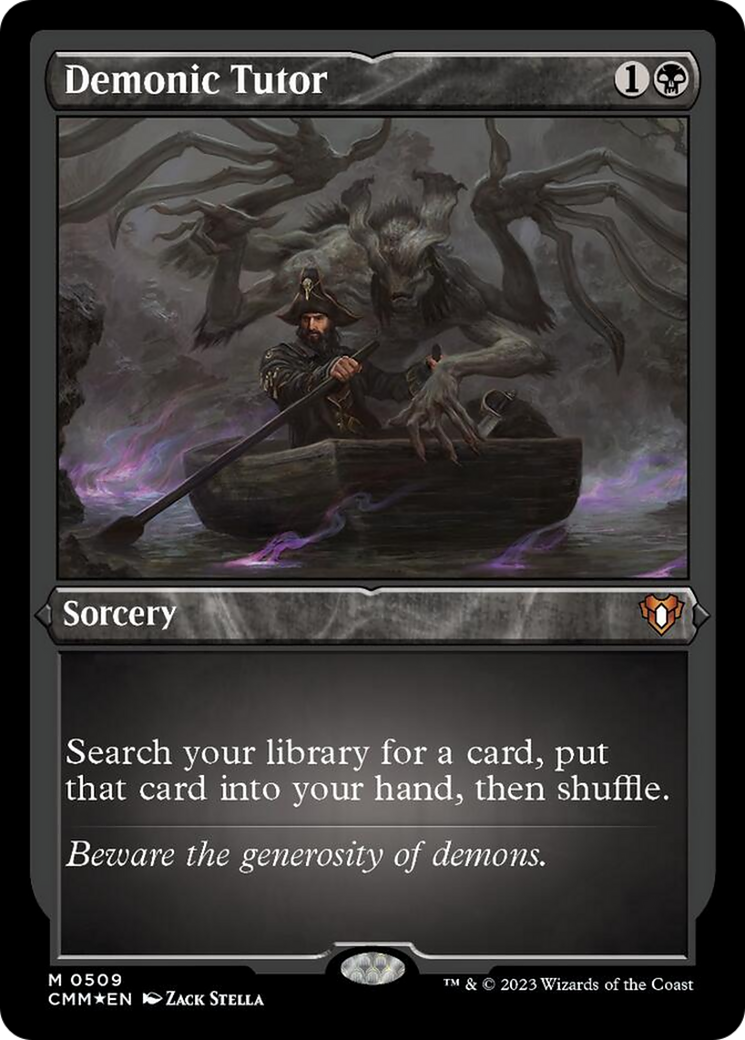 Demonic Tutor (Foil Etched) [Commander Masters] | Gamer Loot