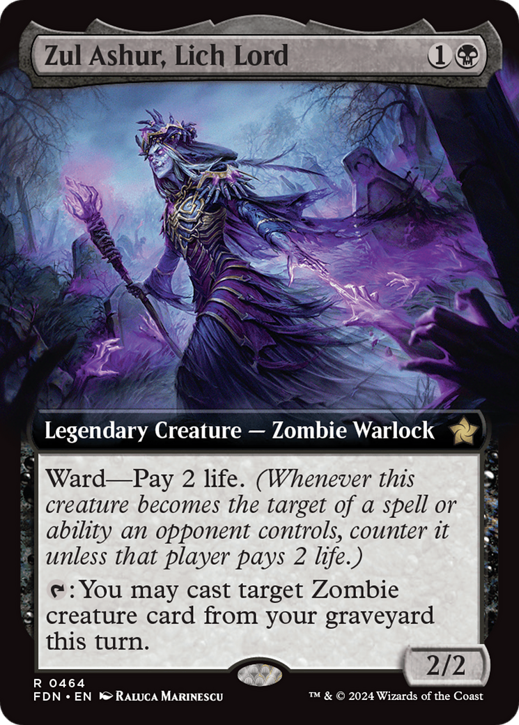 Zul Ashur, Lich Lord (Extended Art) [Foundations] | Gamer Loot