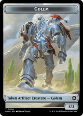 Mercenary // Golem Double-Sided Token [Outlaws of Thunder Junction Tokens] | Gamer Loot