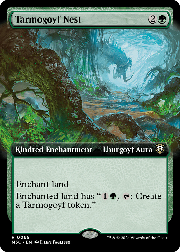 Tarmogoyf Nest (Extended Art) (Ripple Foil) [Modern Horizons 3 Commander] | Gamer Loot