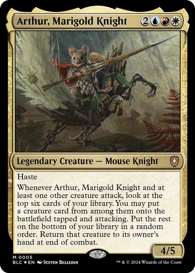 Arthur, Marigold Knight [Bloomburrow Commander] | Gamer Loot