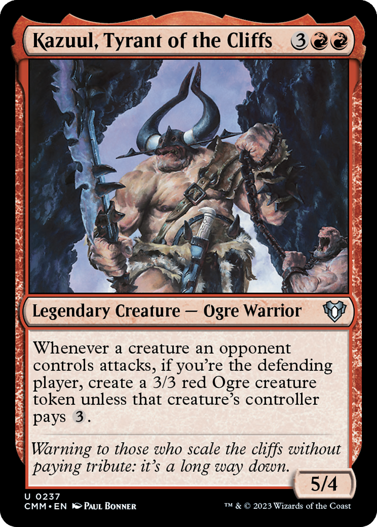 Kazuul, Tyrant of the Cliffs [Commander Masters] | Gamer Loot