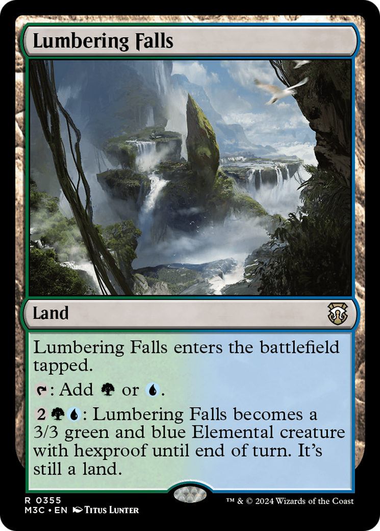 Lumbering Falls (Ripple Foil) [Modern Horizons 3 Commander] | Gamer Loot