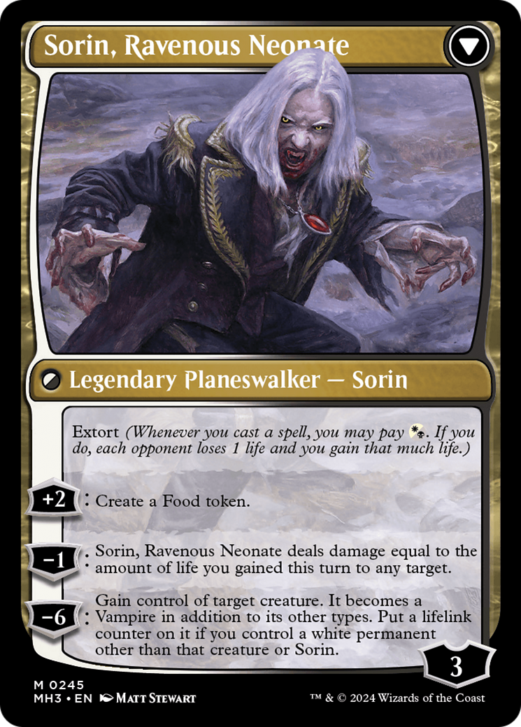 Sorin of House Markov // Sorin, Ravenous Neonate [Modern Horizons 3] | Gamer Loot