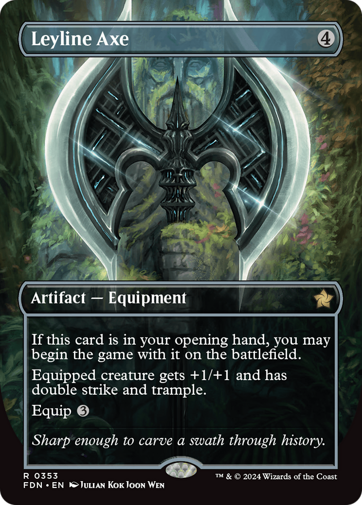 Leyline Axe (Borderless) [Foundations] | Gamer Loot