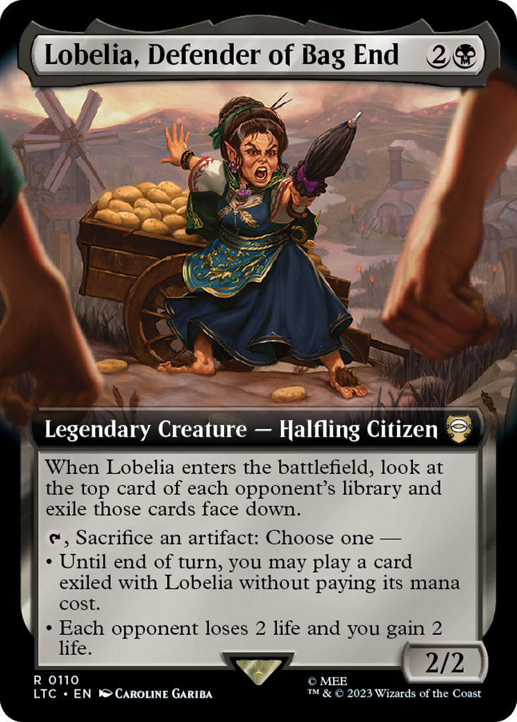 Lobelia, Defender of Bag End (Extended Art) [The Lord of the Rings: Tales of Middle-Earth Commander] | Gamer Loot