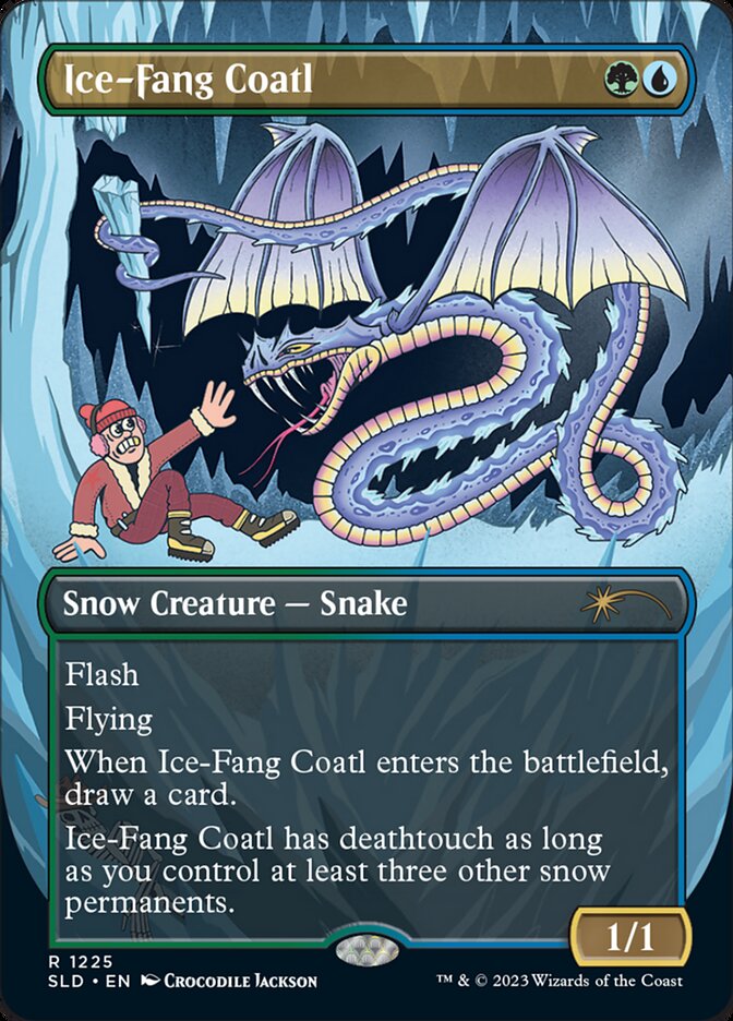 Ice-Fang Coatl (Borderless) [Secret Lair Drop Series] | Gamer Loot