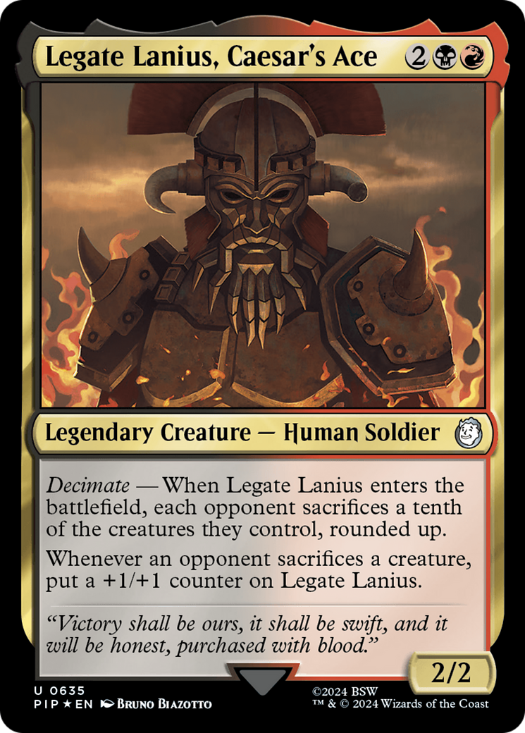 Legate Lanius, Caesar's Ace (Surge Foil) [Fallout] | Gamer Loot