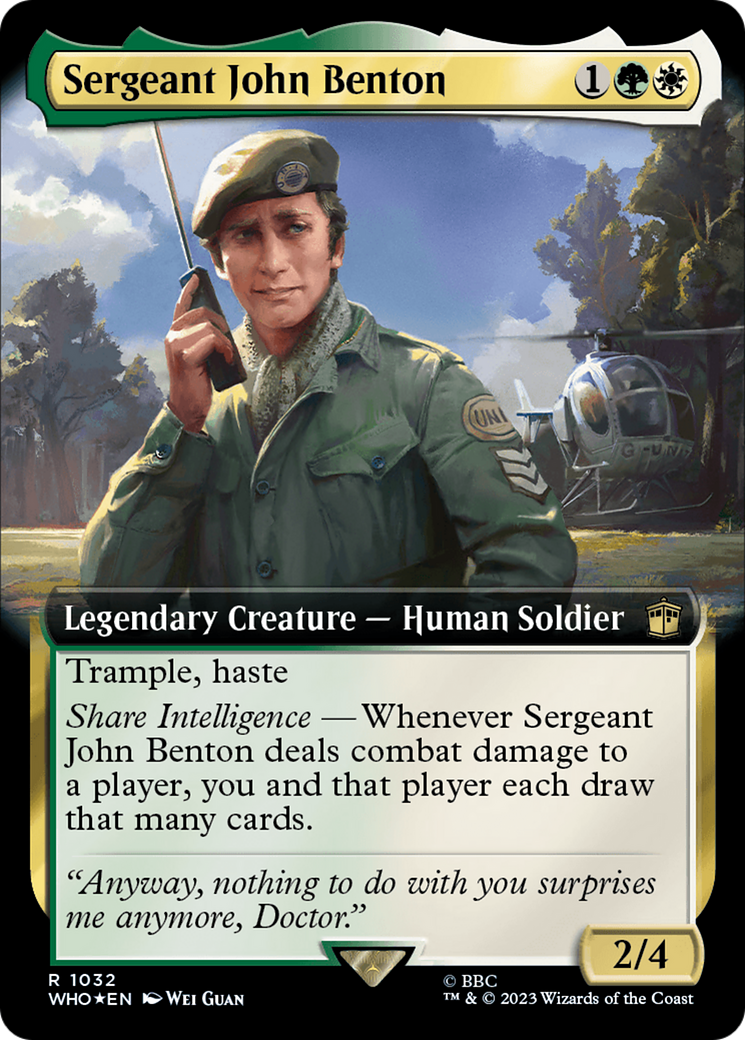 Sergeant John Benton (Extended Art) (Surge Foil) [Doctor Who] | Gamer Loot