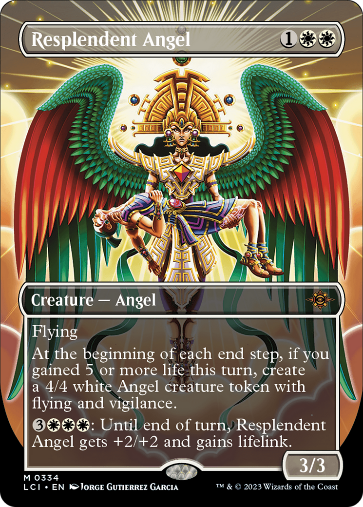 Resplendent Angel (Borderless) [The Lost Caverns of Ixalan] | Gamer Loot