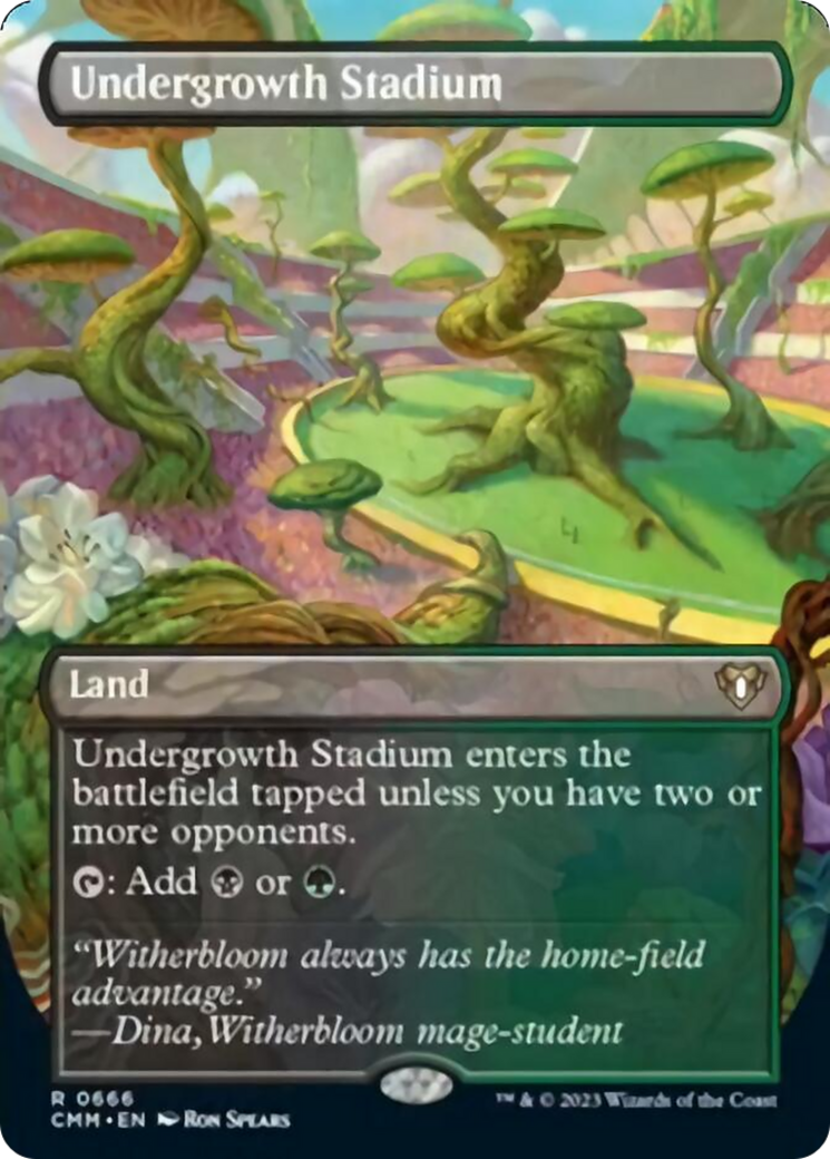 Undergrowth Stadium (Borderless Alternate Art) [Commander Masters] | Gamer Loot