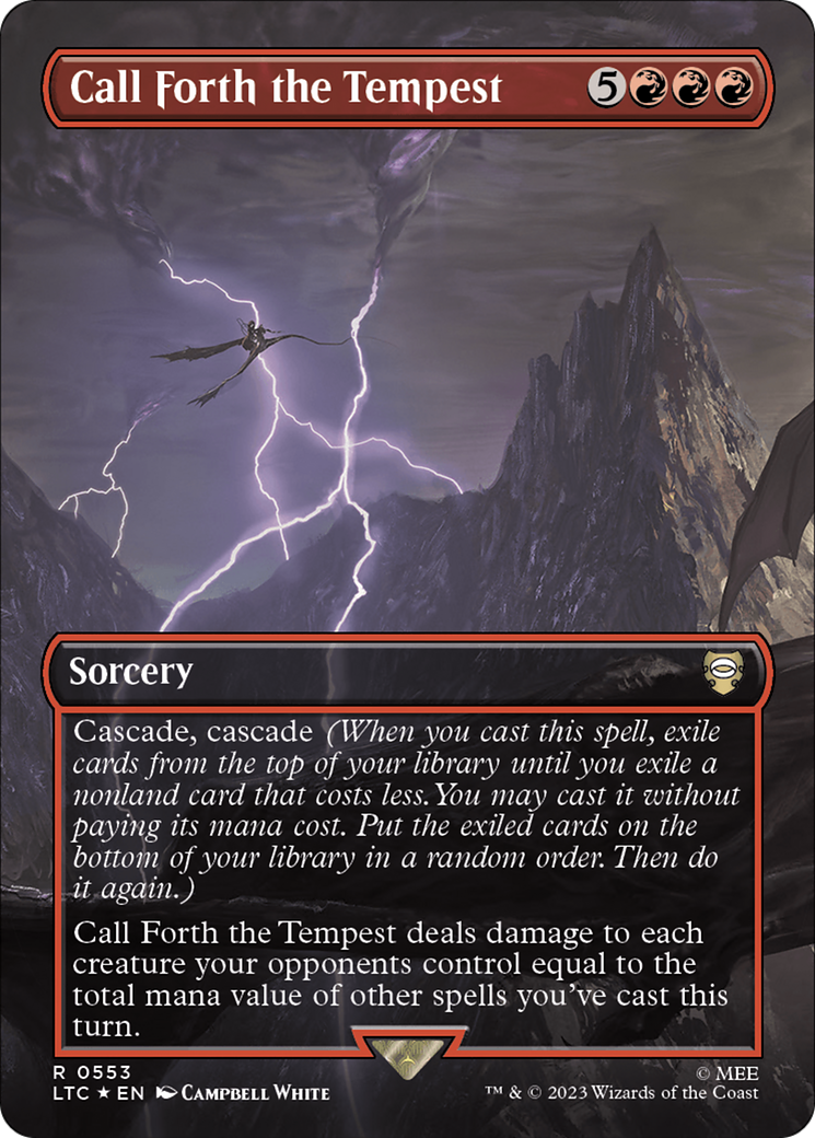 Call Forth the Tempest (Borderless) (Surge Foil) [The Lord of the Rings: Tales of Middle-Earth Commander] | Gamer Loot