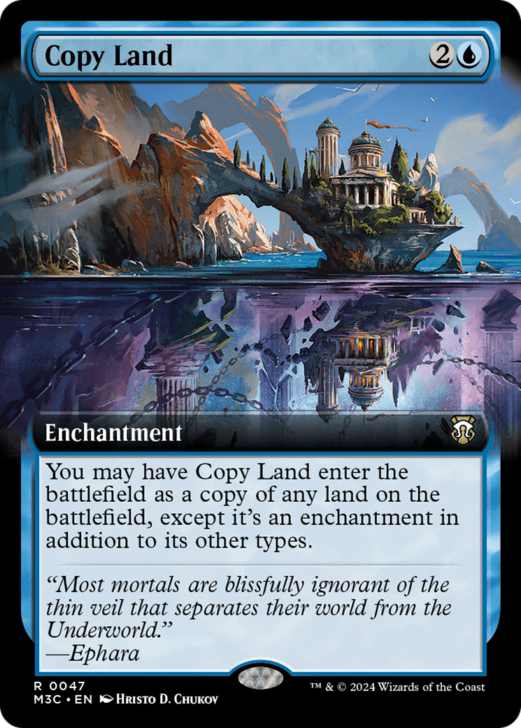 Copy Land (Extended Art) (Ripple Foil) [Modern Horizons 3 Commander] | Gamer Loot