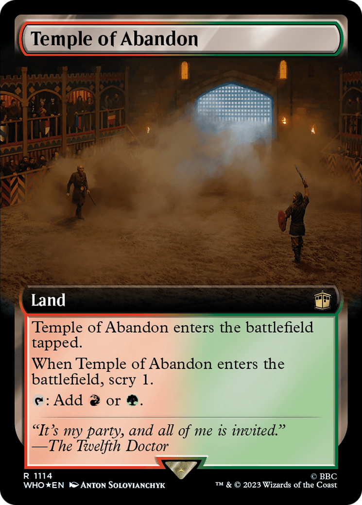 Temple of Abandon (Extended Art) (Surge Foil) [Doctor Who] | Gamer Loot