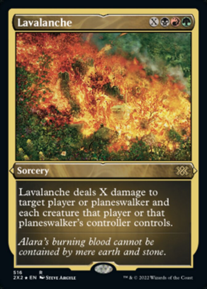 Lavalanche (Foil Etched) [Double Masters 2022] | Gamer Loot