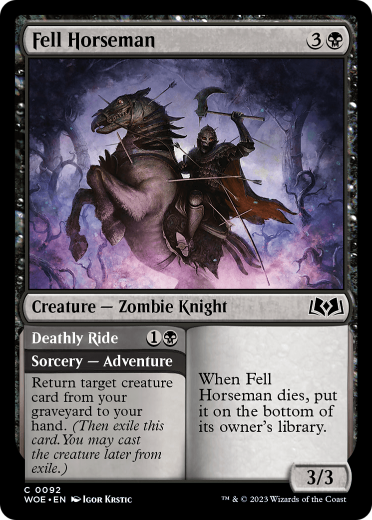 Fell Horseman // Deathly Ride [Wilds of Eldraine] | Gamer Loot