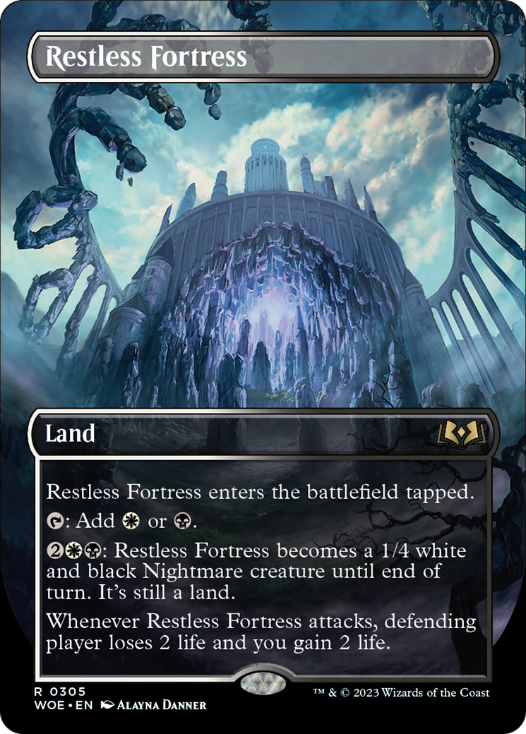 Restless Fortress (Borderless Alternate Art) [Wilds of Eldraine] | Gamer Loot