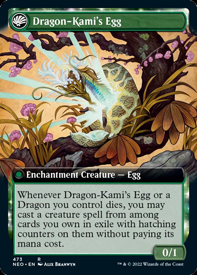 The Dragon-Kami Reborn // Dragon-Kami's Egg (Extended Art) [Kamigawa: Neon Dynasty] | Gamer Loot