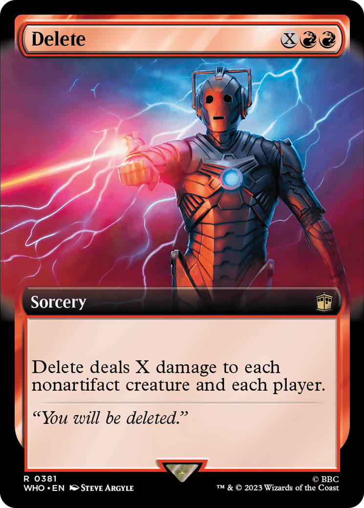 Delete (Extended Art) [Doctor Who] | Gamer Loot