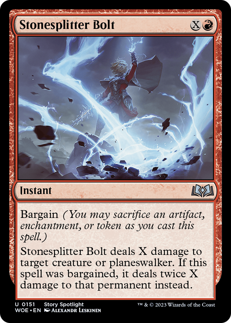 Stonesplitter Bolt [Wilds of Eldraine] | Gamer Loot