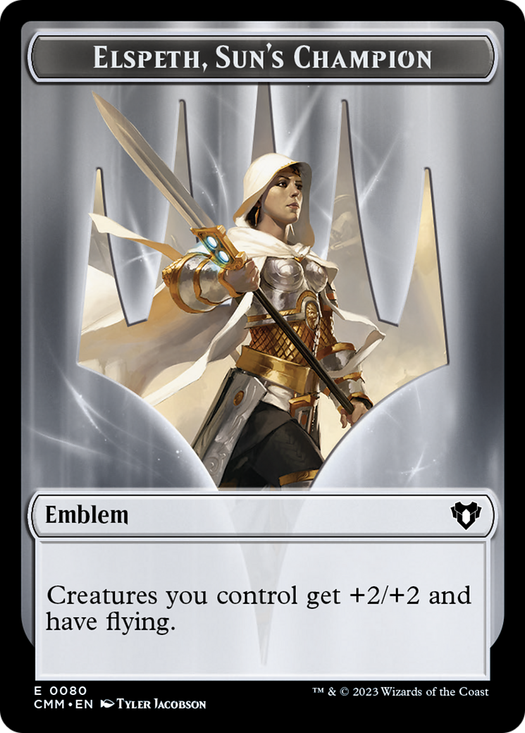 Elspeth, Sun's Champion Emblem // Copy (55) Double-Sided Token [Commander Masters Tokens] | Gamer Loot