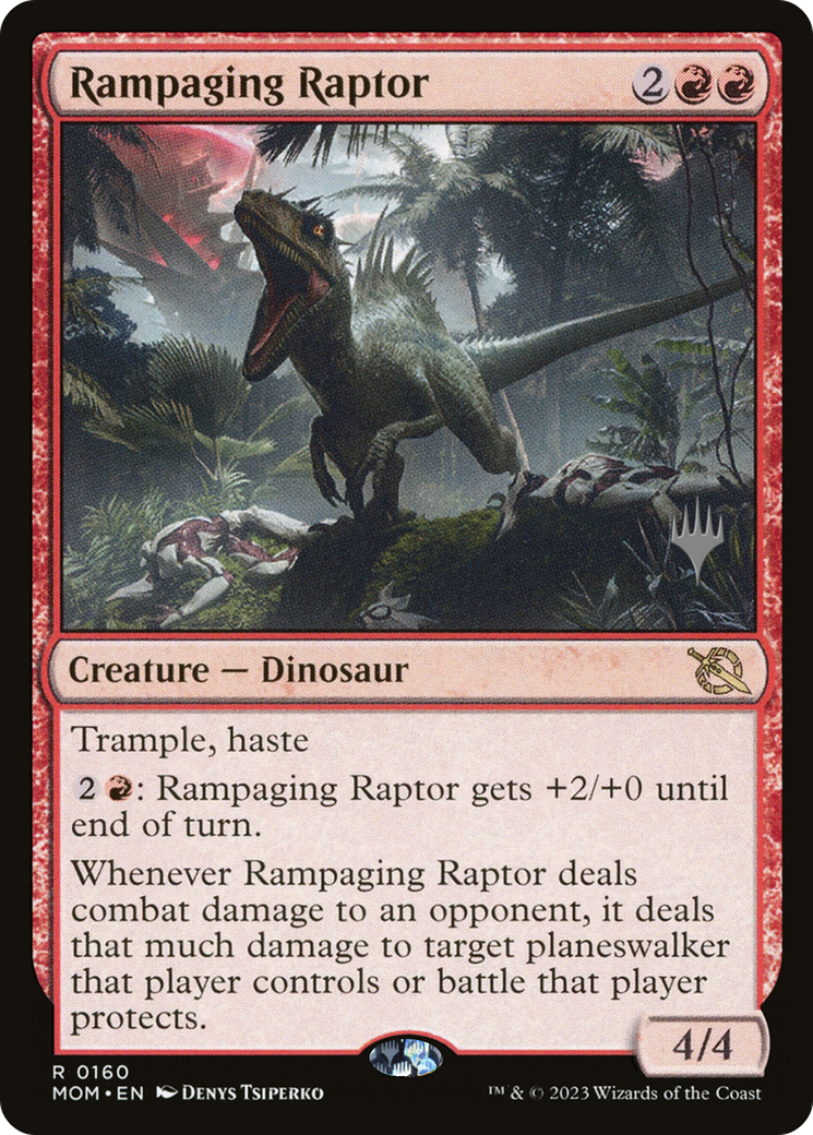 Rampaging Raptor (Promo Pack) [March of the Machine Promos] | Gamer Loot