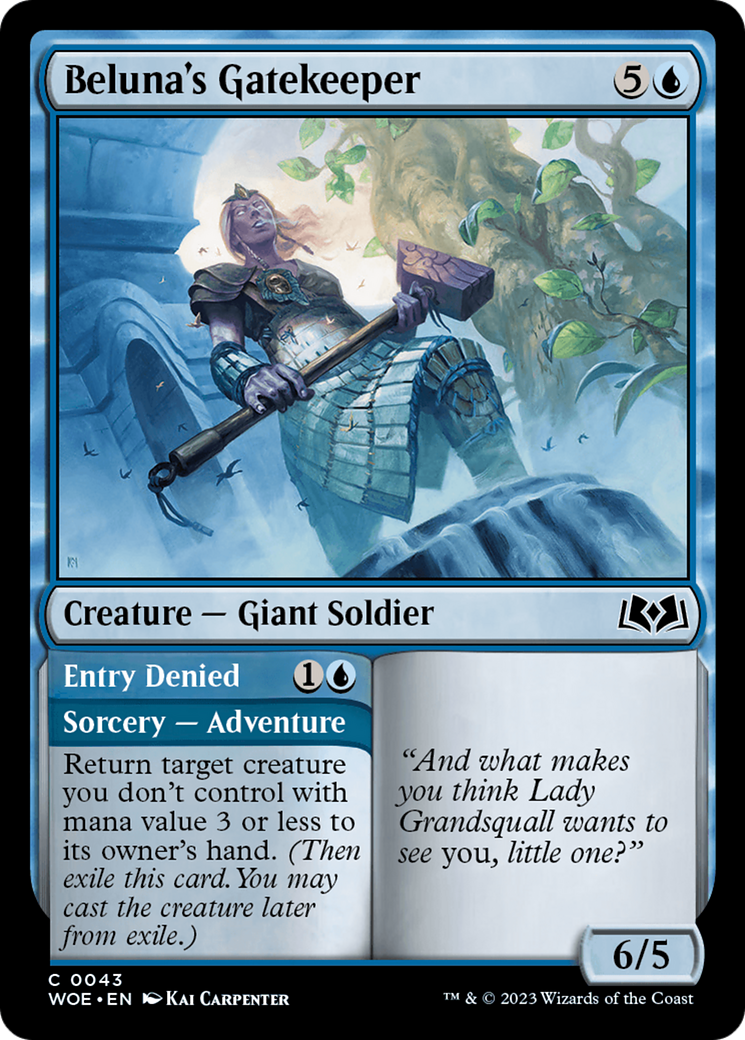 Beluna's Gatekeeper // Entry Denied [Wilds of Eldraine] | Gamer Loot