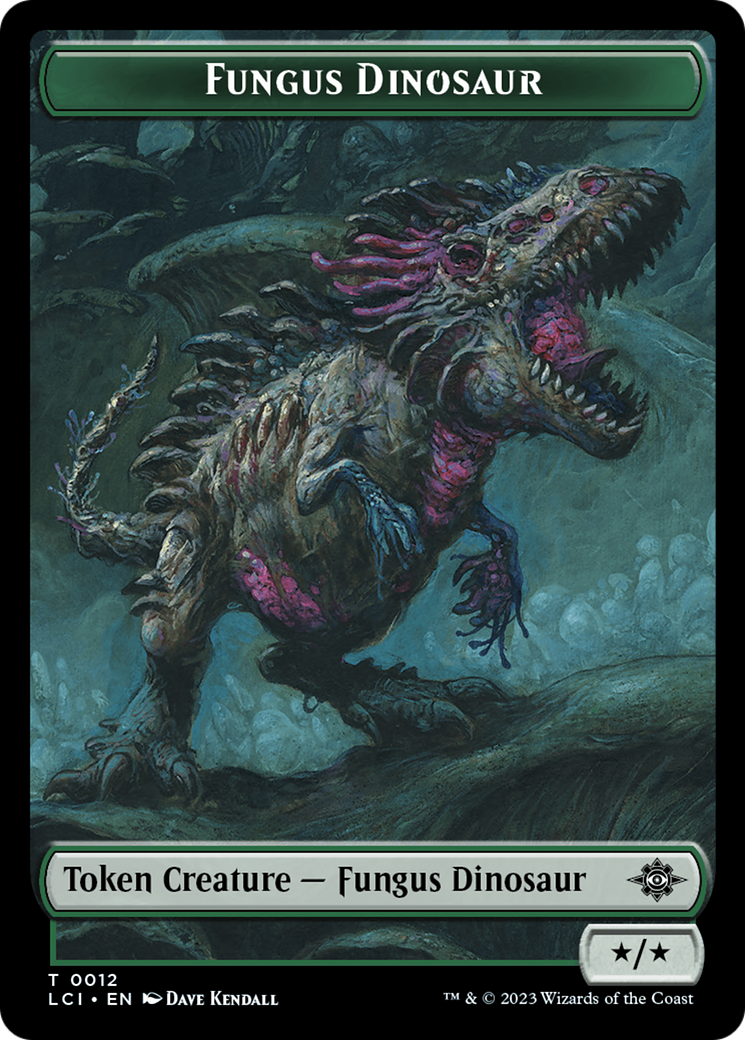 Fungus Dinosaur // Spirit Double-Sided Token [The Lost Caverns of Ixalan Tokens] | Gamer Loot