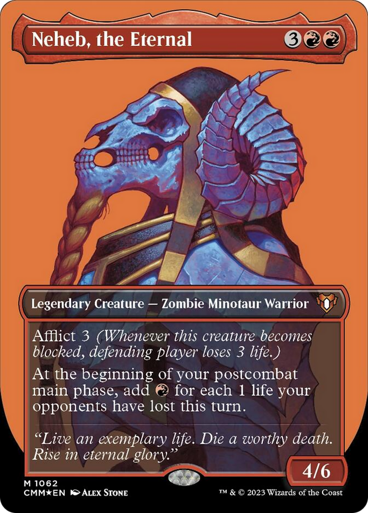 Neheb, the Eternal (Borderless Textured Foil Frame Break) [Commander Masters] | Gamer Loot