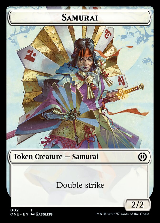 Rebel // Samurai Double-Sided Token [Phyrexia: All Will Be One Tokens] | Gamer Loot