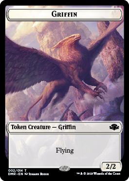 Zombie // Griffin Double-Sided Token [Dominaria Remastered Tokens] | Gamer Loot