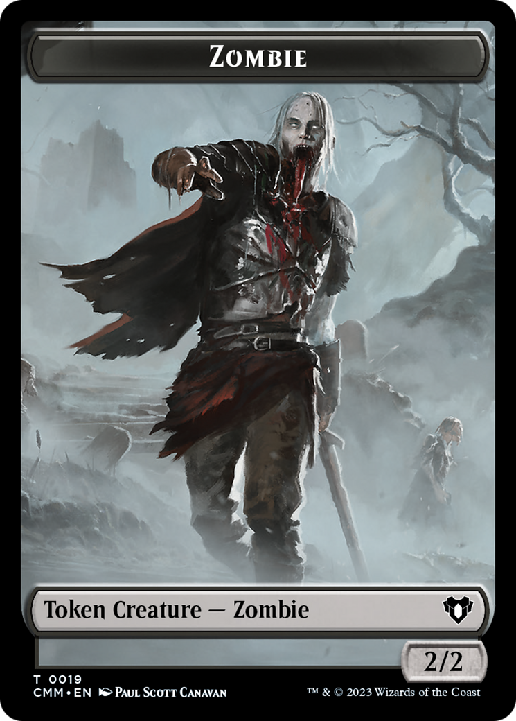 Zombie (0019) // Kor Soldier Double-Sided Token [Commander Masters Tokens] | Gamer Loot