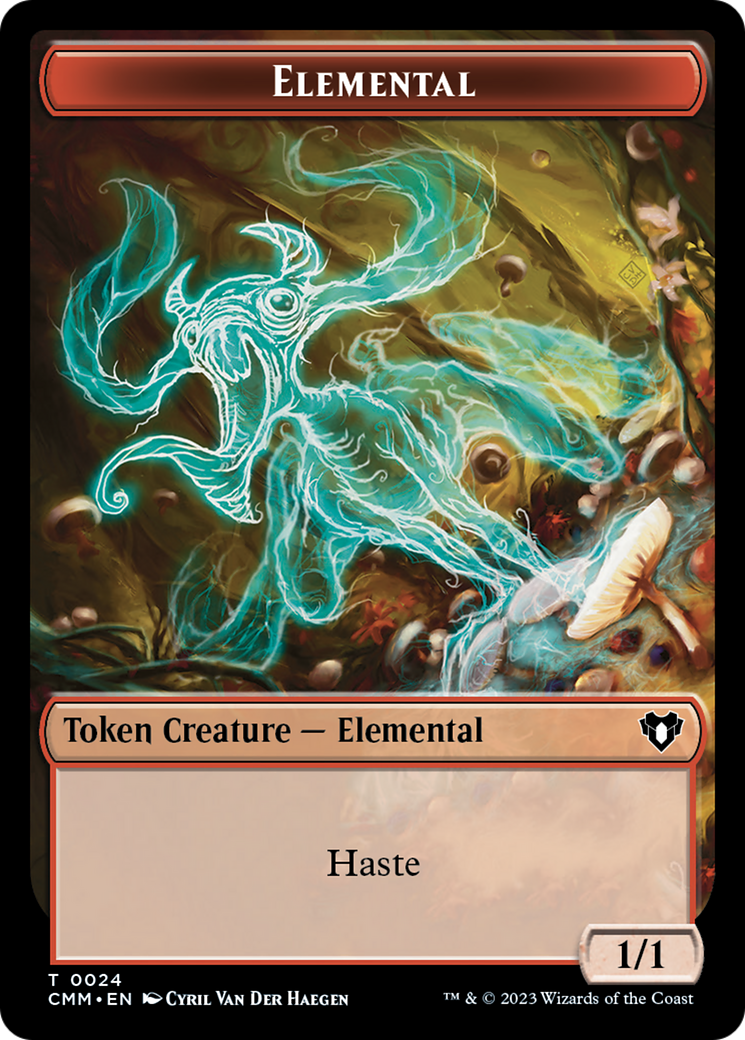 Elemental (0024) // Phyrexian Germ Double-Sided Token [Commander Masters Tokens] | Gamer Loot