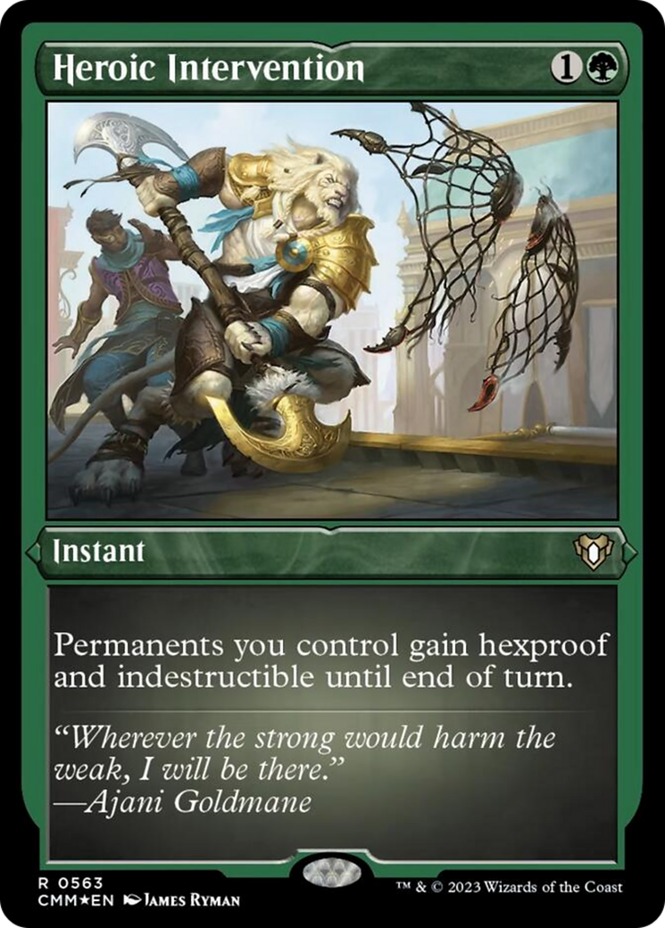 Heroic Intervention (Foil Etched) [Commander Masters] | Gamer Loot