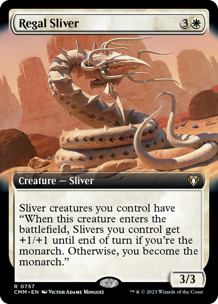 Regal Sliver (Extended Art) [Commander Masters] | Gamer Loot