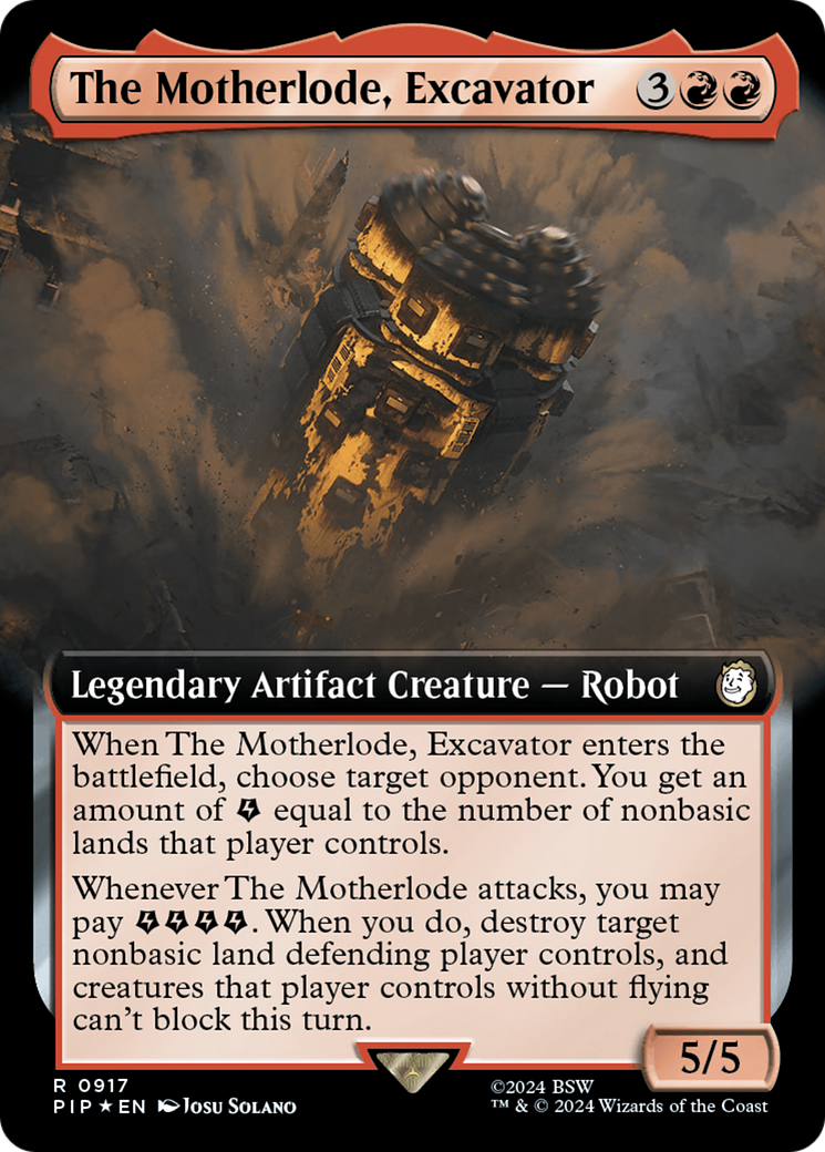 The Motherlode, Excavator (Extended Art) (Surge Foil) [Fallout] | Gamer Loot