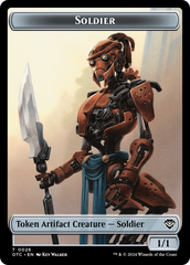 Elemental (0014) // Soldier (0026) Double-Sided Token [Outlaws of Thunder Junction Commander Tokens] | Gamer Loot