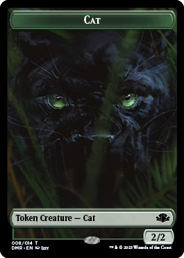 Elephant // Cat (008) Double-Sided Token [Dominaria Remastered Tokens] | Gamer Loot