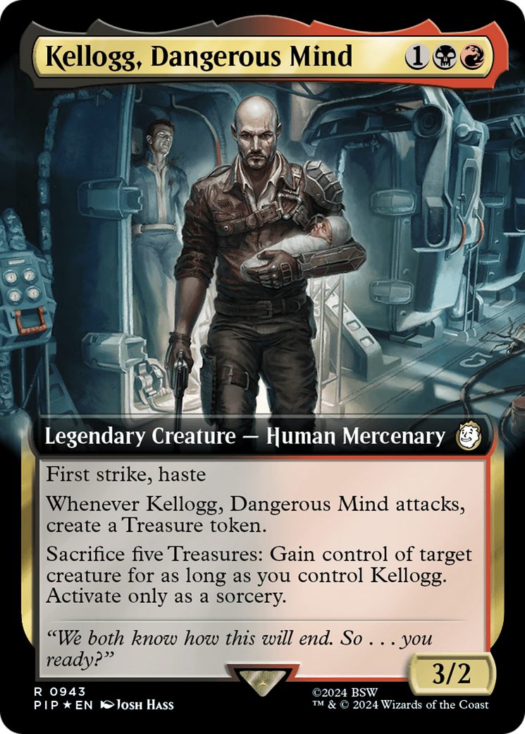 Kellogg, Dangerous Mind (Extended Art) (Surge Foil) [Fallout] | Gamer Loot