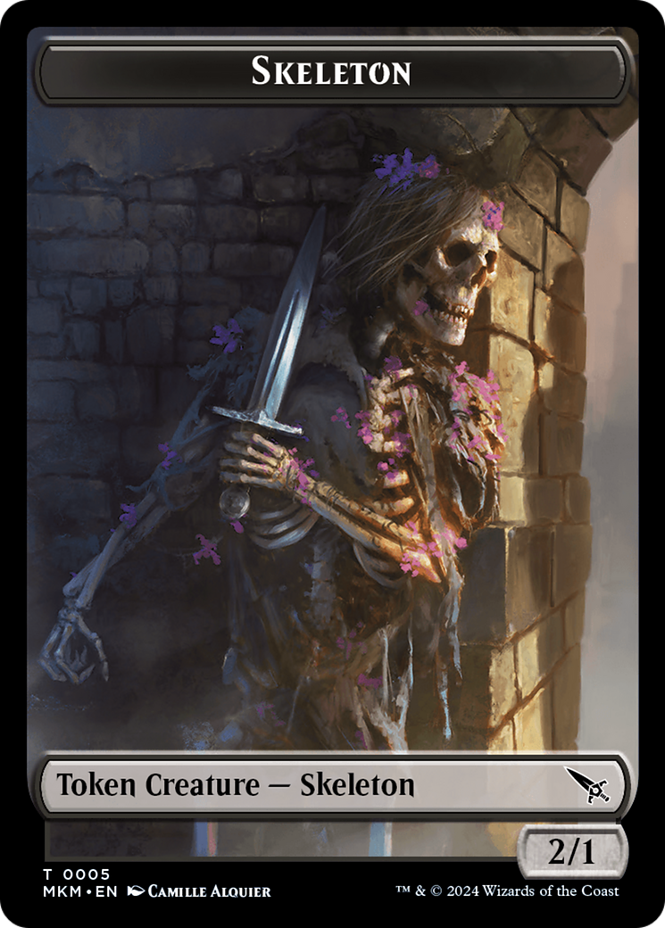 Skeleton Token [Murders at Karlov Manor Tokens] | Gamer Loot