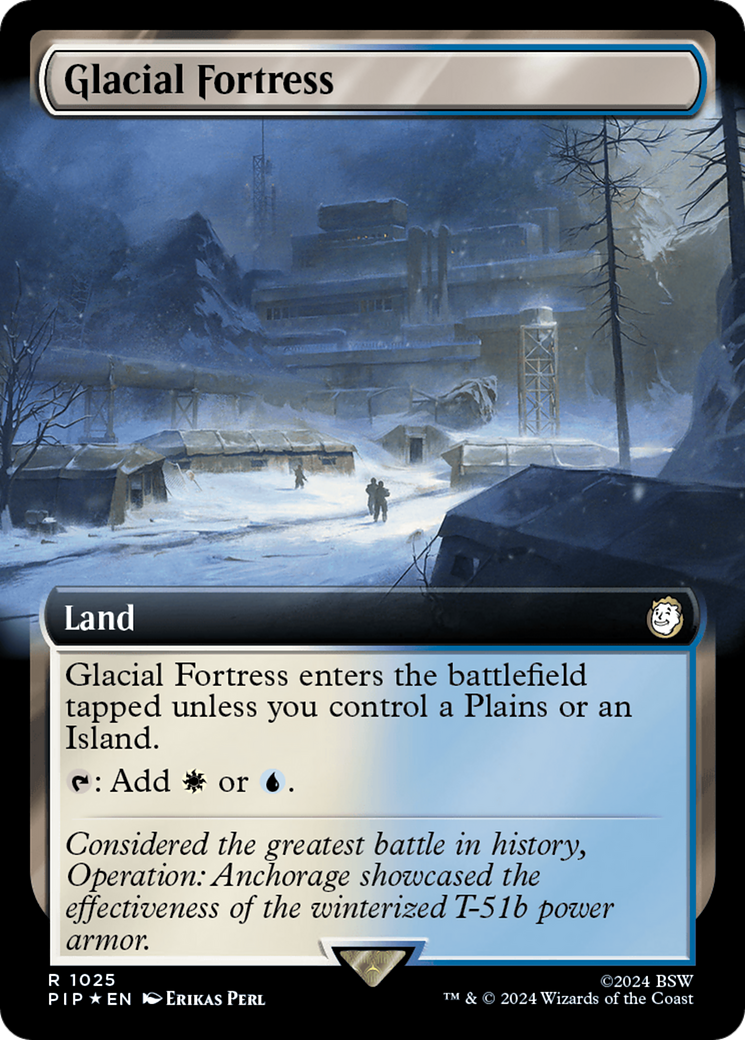 Glacial Fortress (Extended Art) (Surge Foil) [Fallout] | Gamer Loot