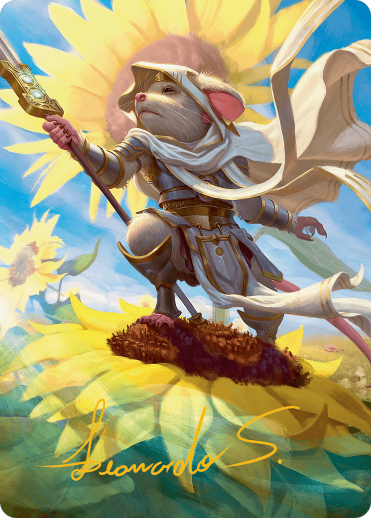 Elspeth, Sun's Champion Art Card (Gold-Stamped Signature) [Bloomburrow Art Series] | Gamer Loot