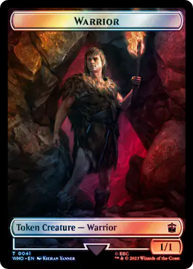 Warrior // Food (0058) Double-Sided Token (Surge Foil) [Doctor Who Tokens] | Gamer Loot