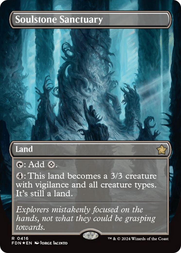 Soulstone Sanctuary (Borderless) (Mana Foil) [Foundations] | Gamer Loot